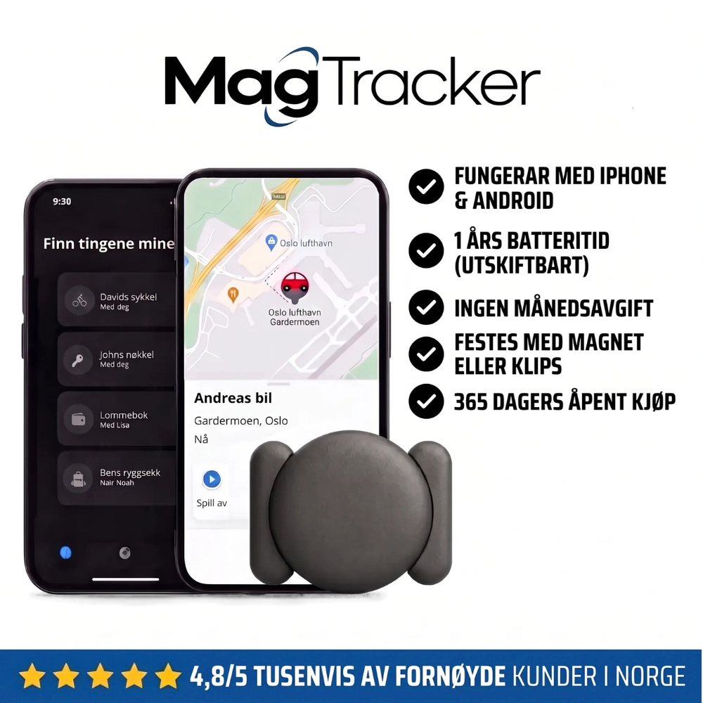 MagTracker™ 2026 med oppgradert batteritid (1 år)